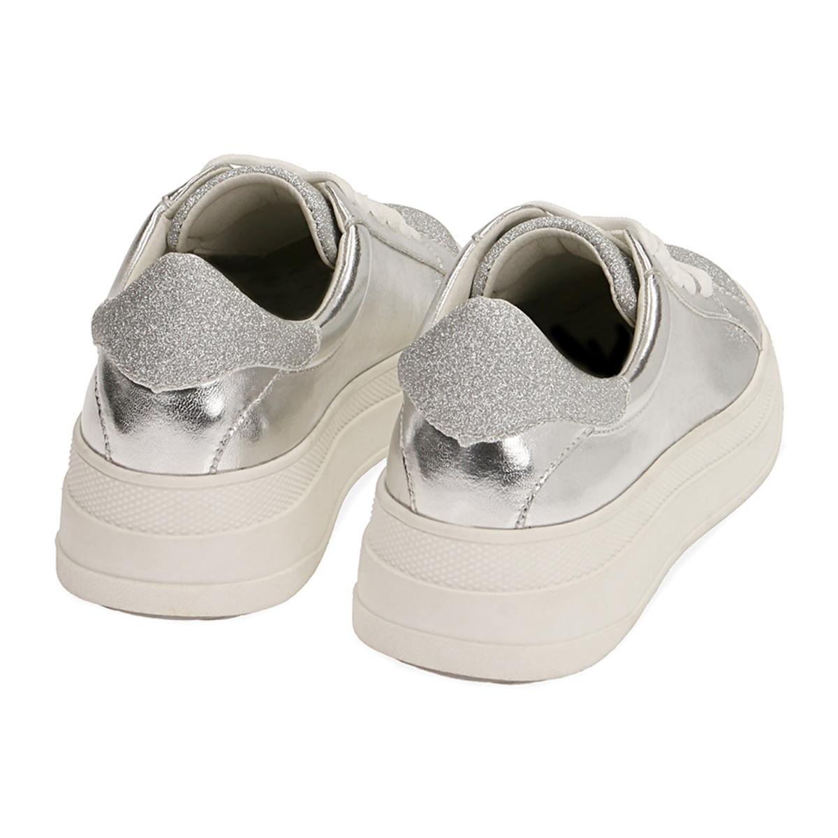 Sneakers argento laminato