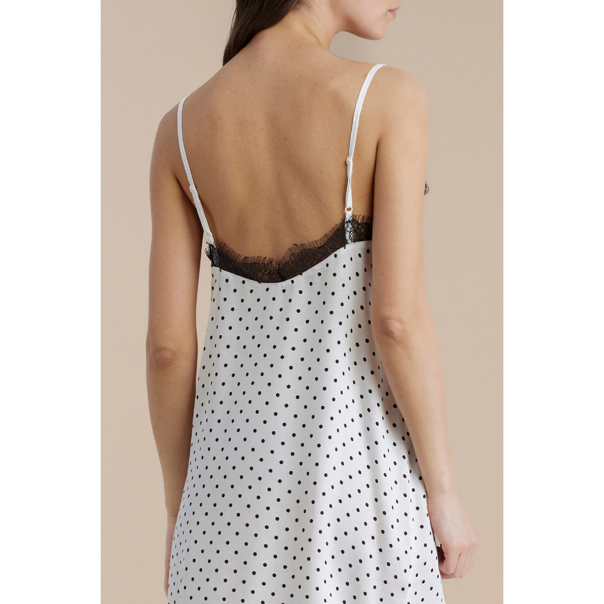 Camicia da notte donna in viscosa bretellina articolo pois Noidinotte