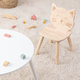 Chaise enfant chat Pia hévéa