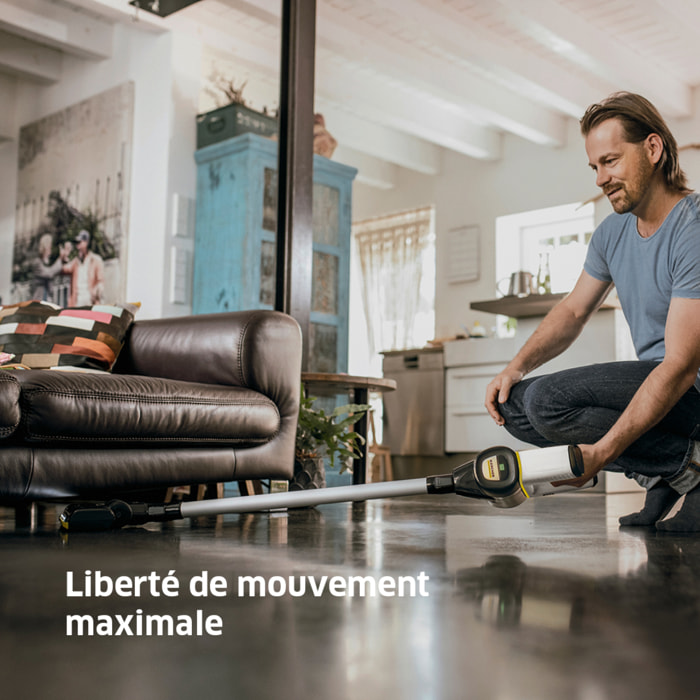 Aspirateur balai sans fil Karcher VC 6 Cordless purFamily Blanc - Autonomie 50 min- Filtre HEPA- Spécial Famille