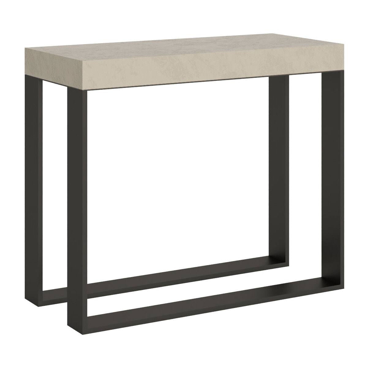 Consolle allungabile 90x40/196 cm Elettra Small Cashmere telaio Antracite