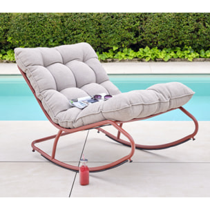 Fauteuil à bascule - 1 place - Terracotta - MADRID