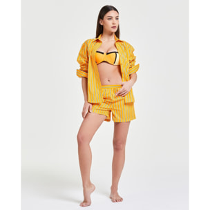 Pompea x Silvian Heach shorts con fantasia rigata