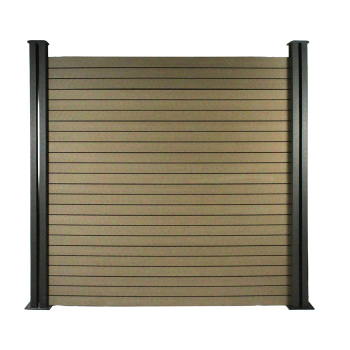 Lot de 6 lames composite de clôture - L160 cm x l25.8cm x ép. 2cm - Terracotta