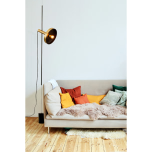 WHIZZ Lampe suspension/lampadaire or/noire