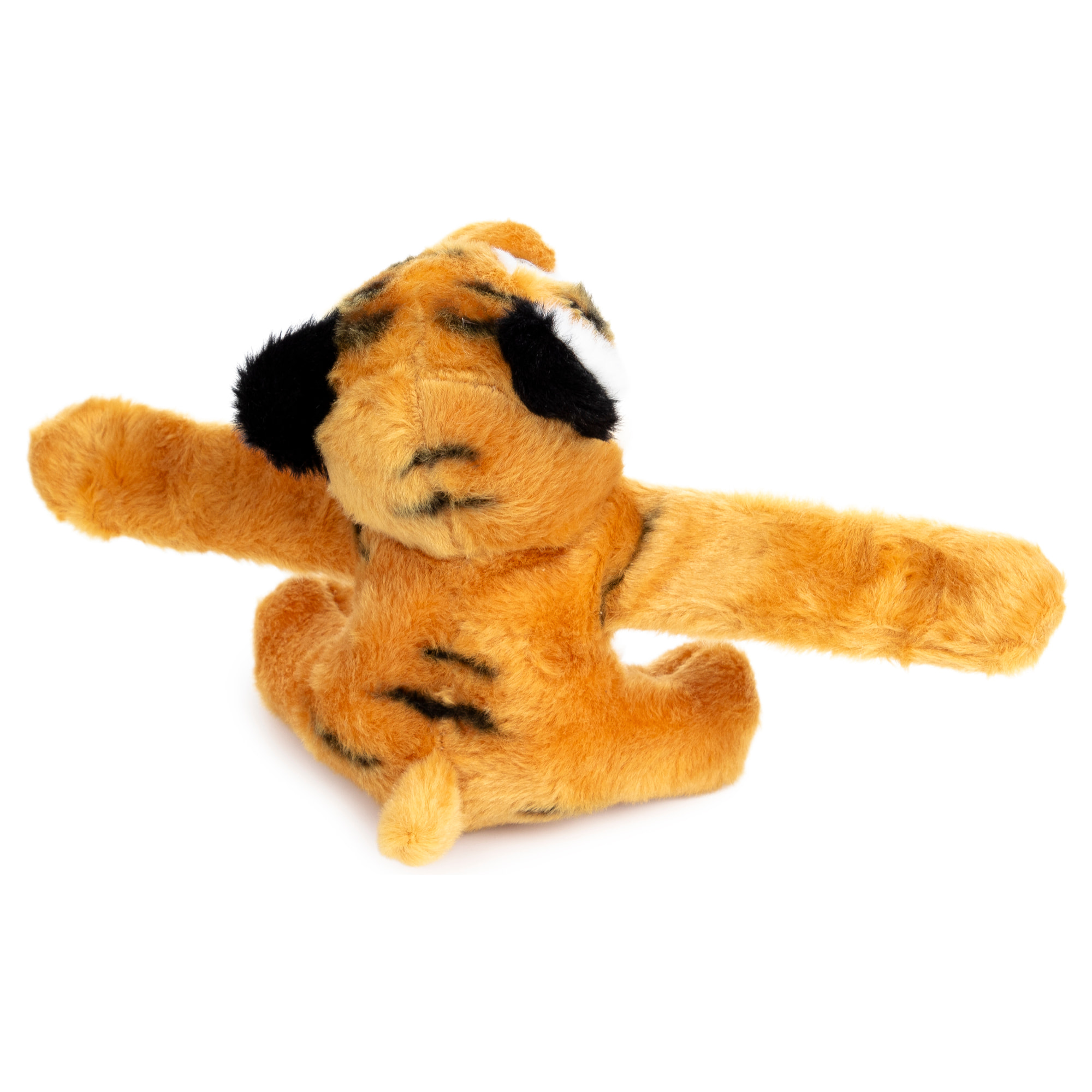 Peluche extra morbido e soffice. Design tigre con meccanismo avvolgente. 13 cm.