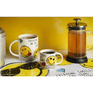 Set 6 Tazze Caffè Excelsa – Smiley World, New Bone China Multicolore