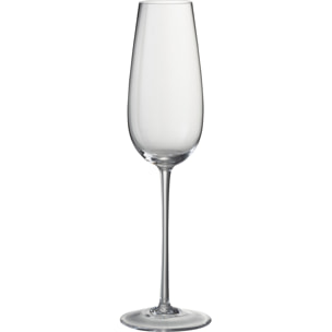 J-Line verre à champagne Tia - verre - transparent - 6 pcs