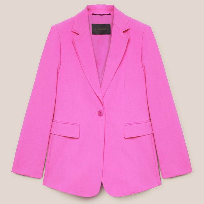 Elena Mirò - Blazer in tessuto fluido - Fucsia