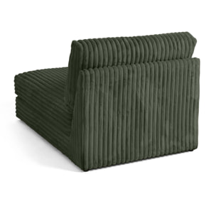 Jasper - module méridienne - en fausse fourrure côtelée - Vert