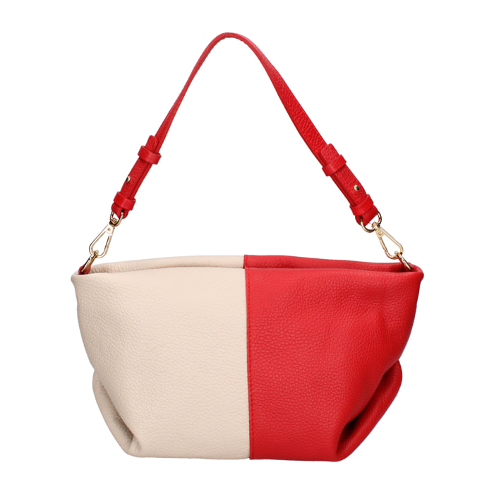 Borsa a spalla da donna In Vera pelle Made in Italy 30x15x12 cm