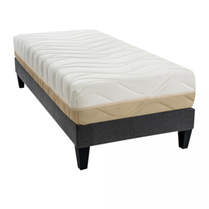 Ensemble Matelas 4 Saisons avec sommier en bois