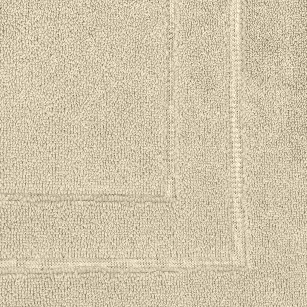 Tapis de bain pur coton 900 g/m² uni beige Elea angora