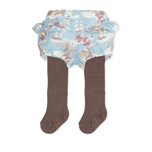 Pantalon Bombacho Y Leotardos - Porcelana