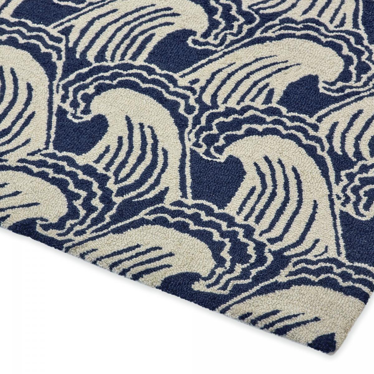 Tapis salon et chambre fait à la main en laine motif géométrique NUITORH