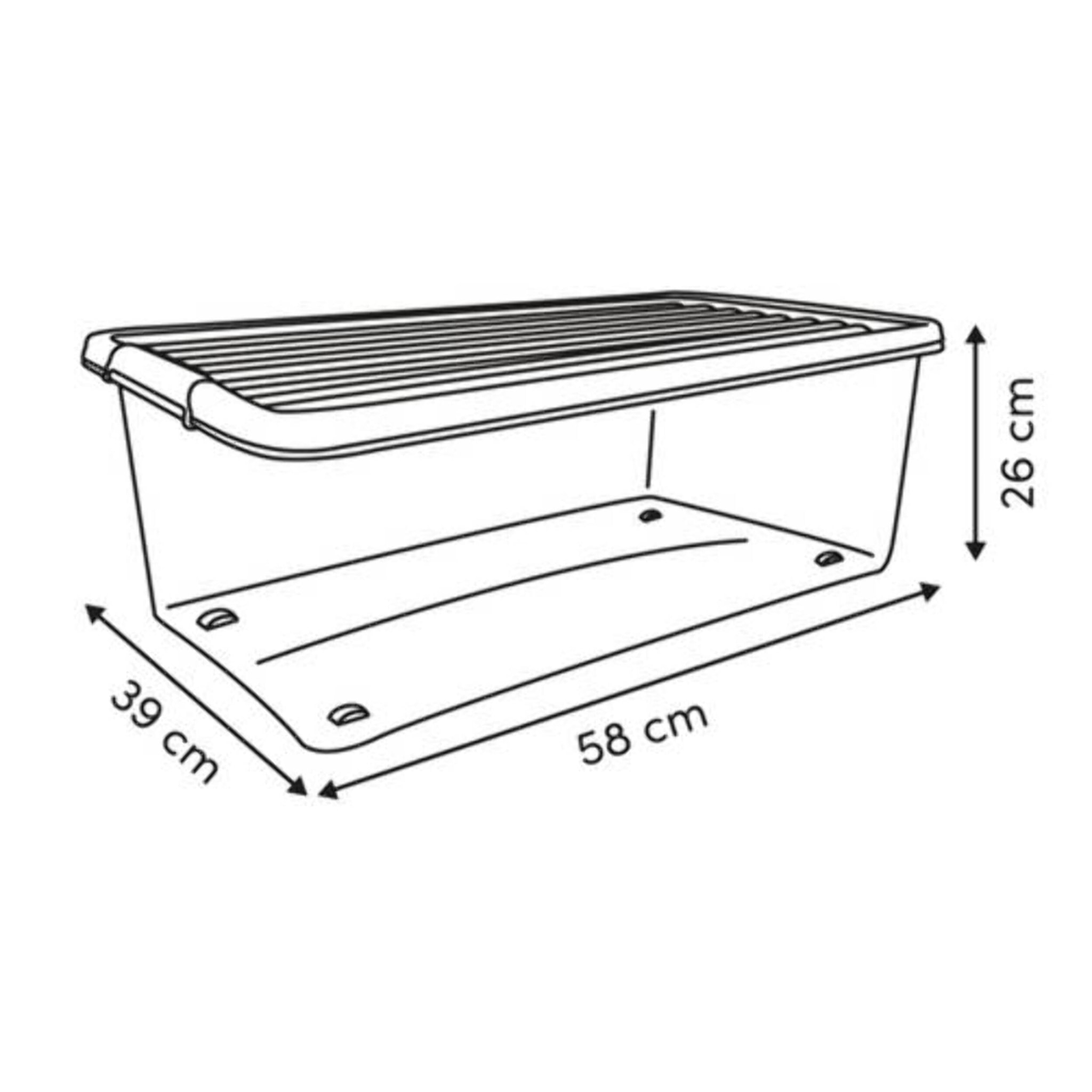 Boîte de rangement Clip'N Box rectangulaire 40L transparent