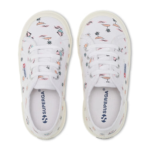Le Superga Bambino Bianco 2750 KIDS SEA PRINT
