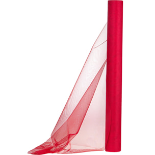 Bobina Tulle 75 Cm 20 Mt - Pezzi 2 - 5X20X5cm - Colore: Rosso - Bianchi Dino - Decorazioni Varie