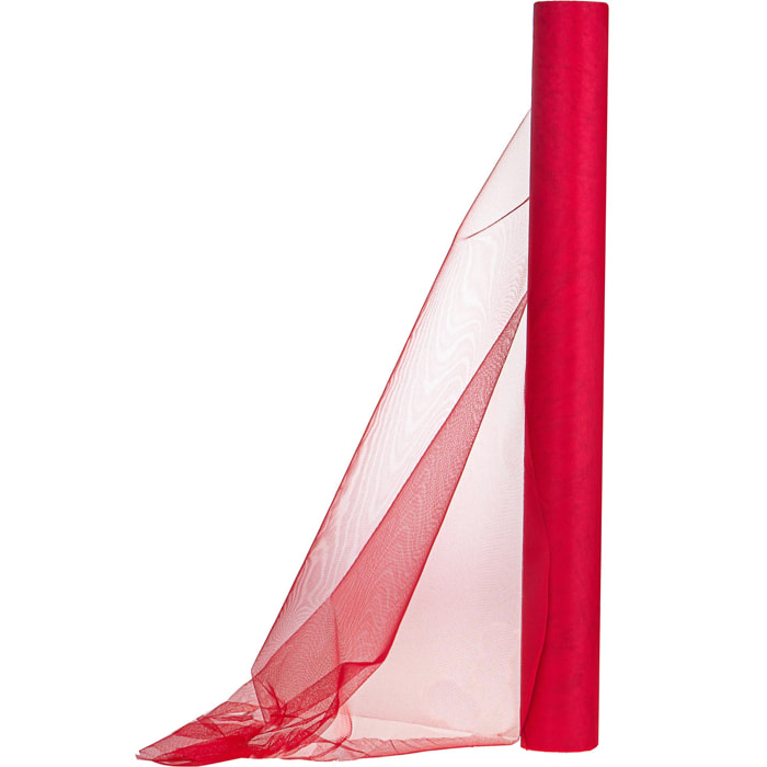 Bobina Tulle 75 Cm 20 Mt - Pezzi 2 - 5X20X5cm - Colore: Rosso - Bianchi Dino - Decorazioni Varie