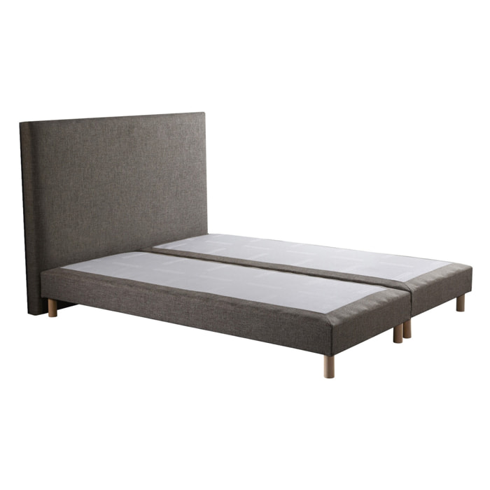 Sommier confort durable SYMBIOSE avec tête de lit lisse élégante