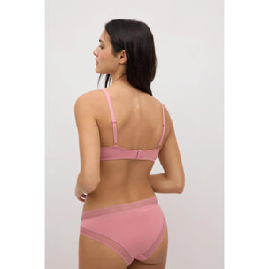 Reggiseno push-up con dettagli in pizzo blu navy