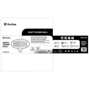 Calefactor halógeno exterior 3 potencias HEATY EX2000 WALL PURLINE