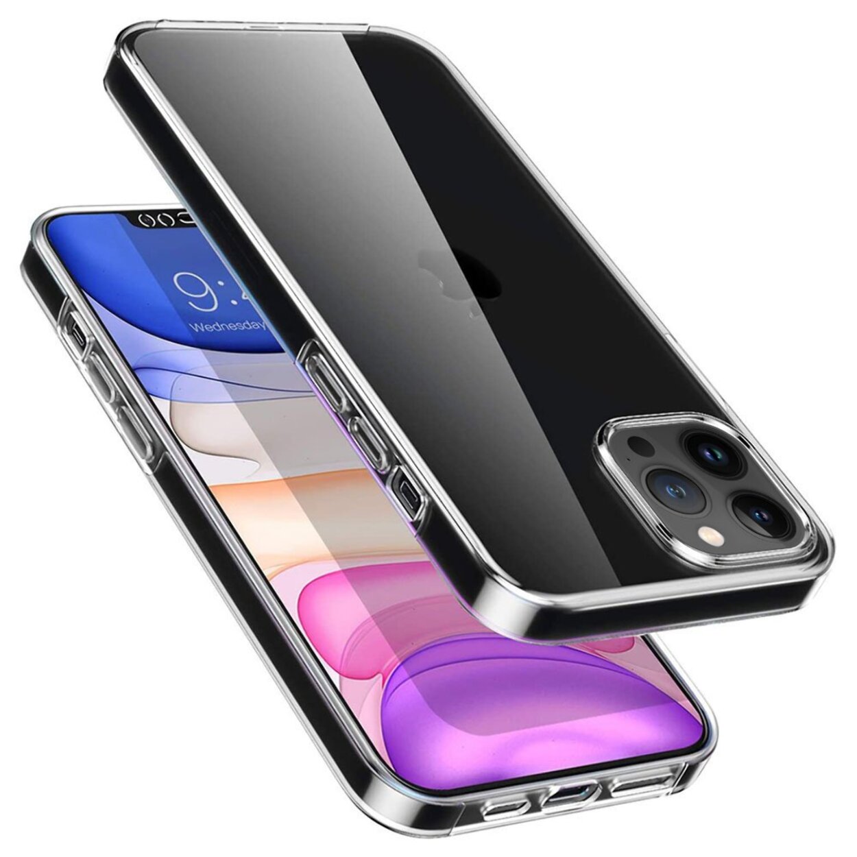 Coque iPhone 13 Pro 360° intégrale protection avant arrière silicone transparente