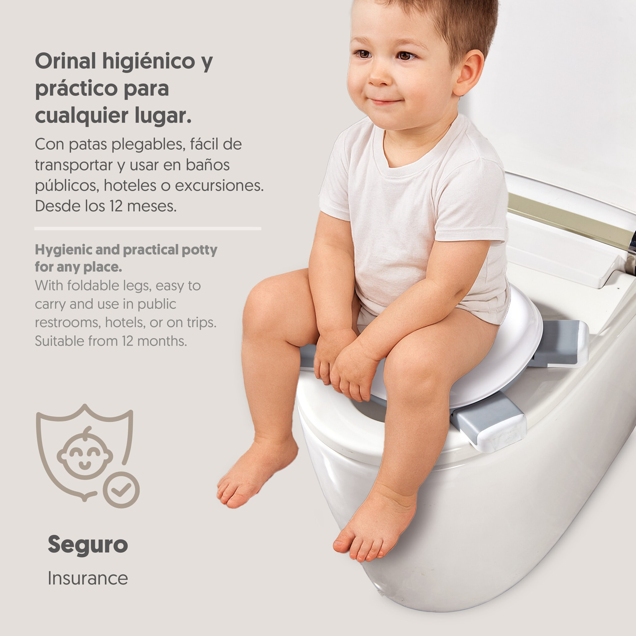 Orinal Bebe Portátil 2 en 1 | Reductor WC Portatil Niños