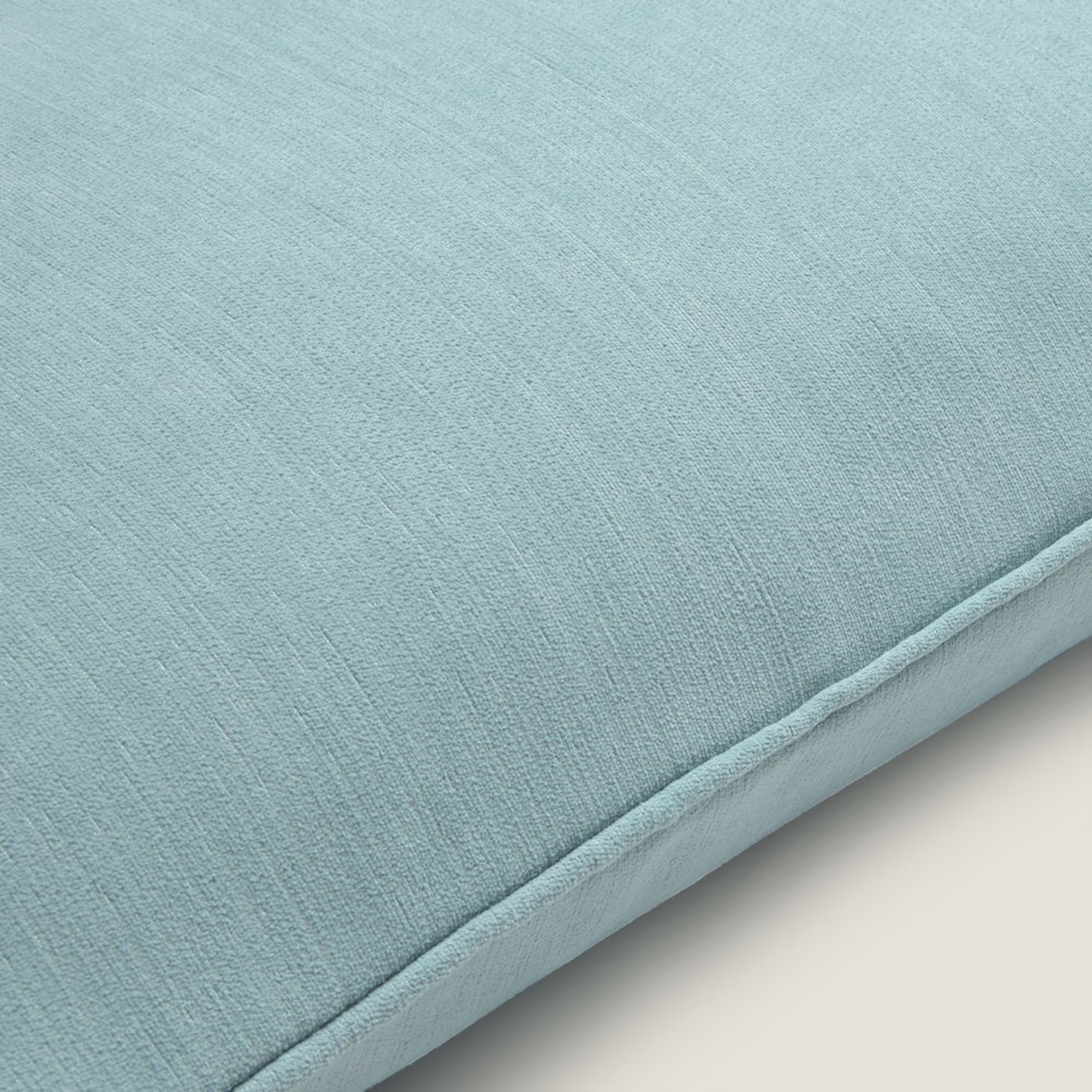 Funda de cojín terciopelo Pupi color agua marina Algodón