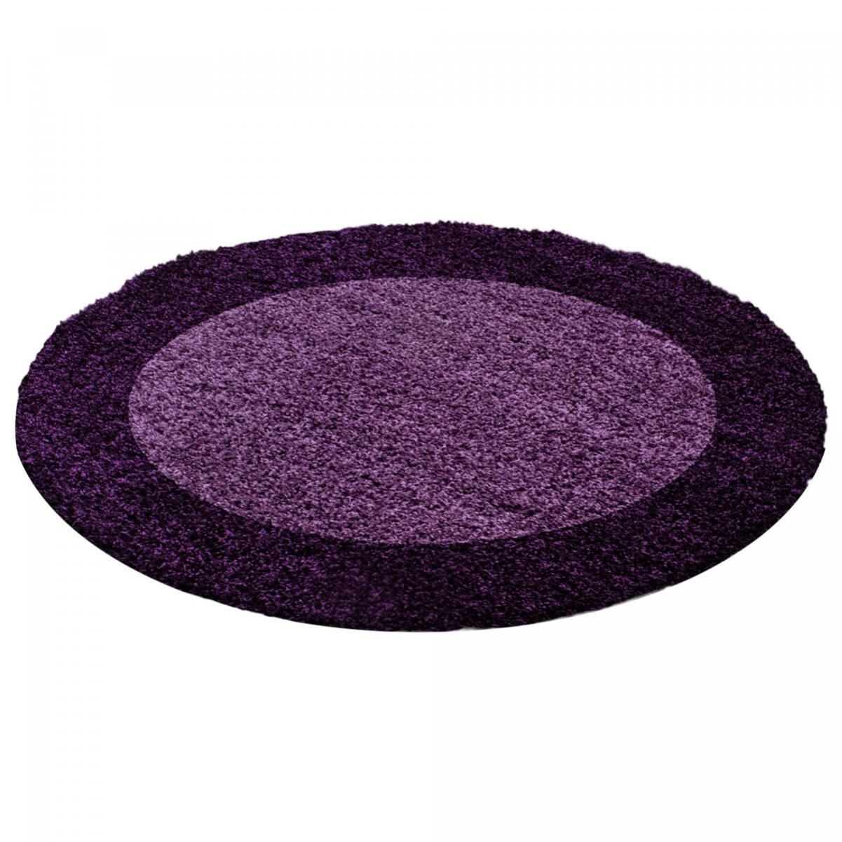 Tapis poils longs shaggy tissé motif simple NIVA