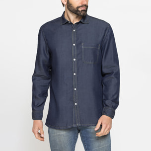 CAMICIA MANICA LUNGA IN LYOCELL EFFETTO DENIM