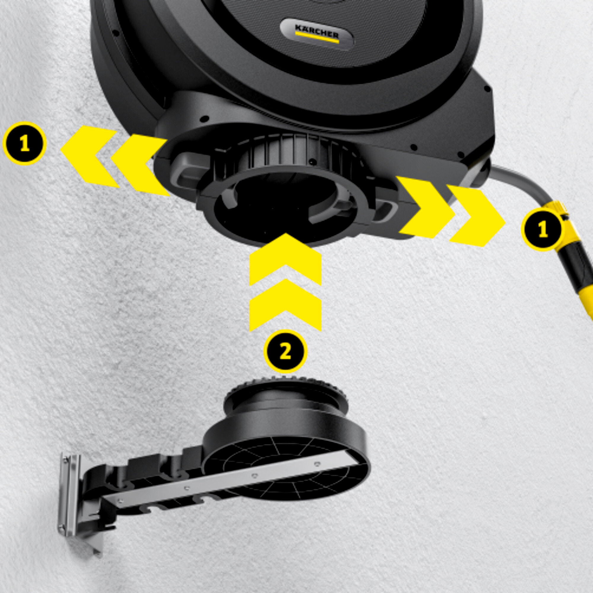 Dévidoir automatique mural Karcher HBX 5.30 - Longueur du tuyau 30m