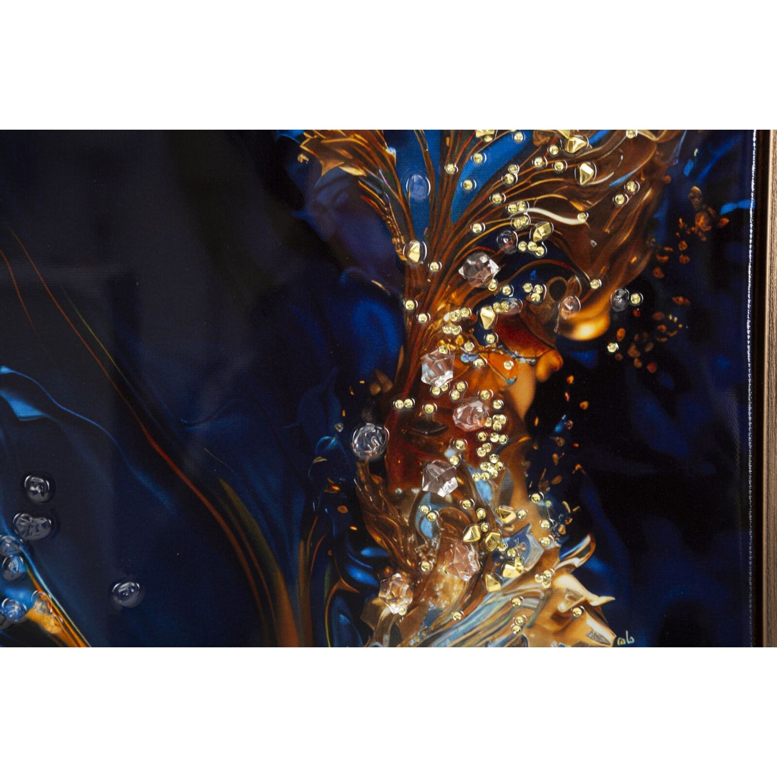 STAMPA SU TELA LACCATA C/CORNICE ANDROMEDA -A- CM 60X4X90