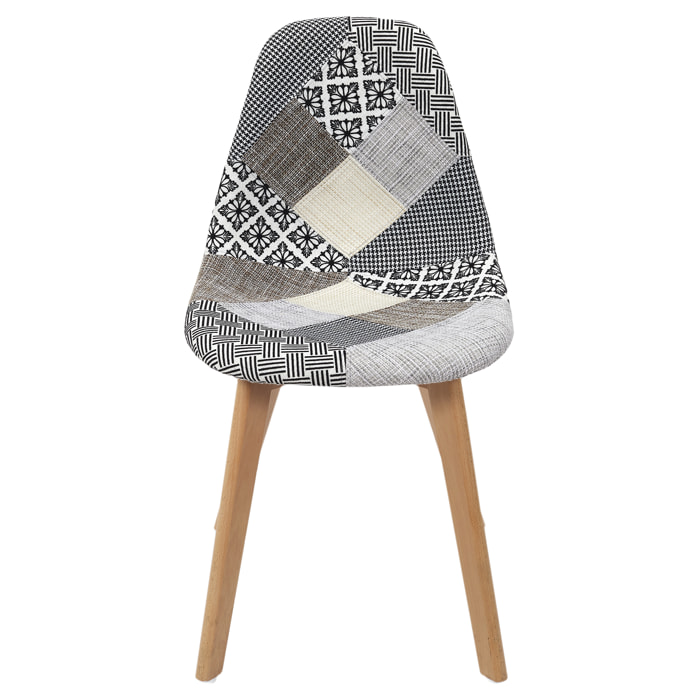 Chaise Patchwork Gris - Lot De 2