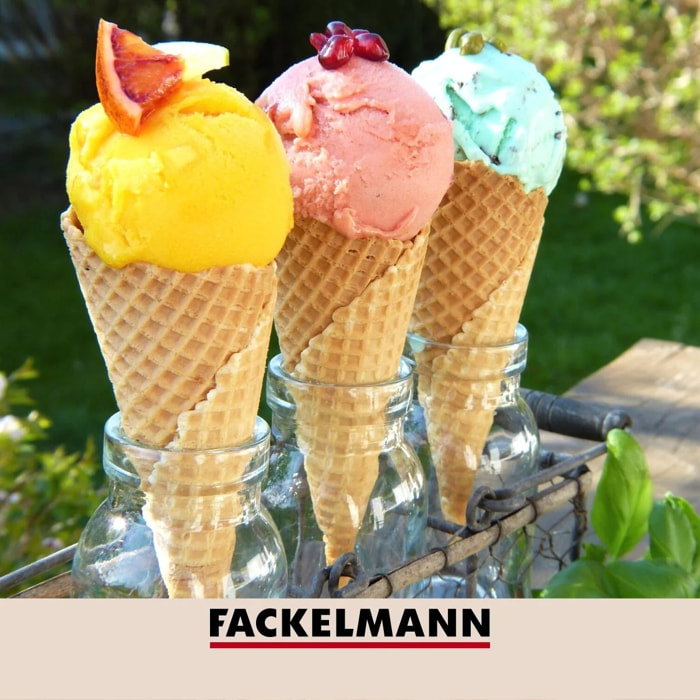 Set de 2 ustensiles de cuisine cuillère à glace professionnelle et cuillère à glace inox Fackelmann Basic