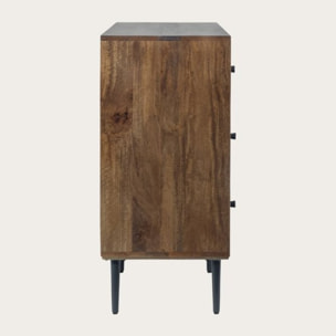 Buffet Boreal -bois massif de manguier-couleur noyer 150 x 85 x 40 cm