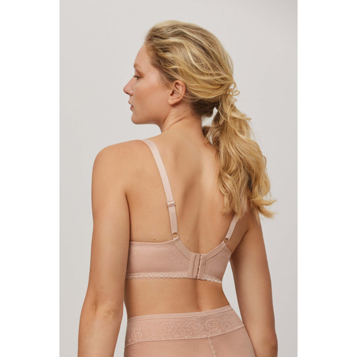 Reggiseno imbottito con ferretto beige e schiena anatomica, coppe B e C