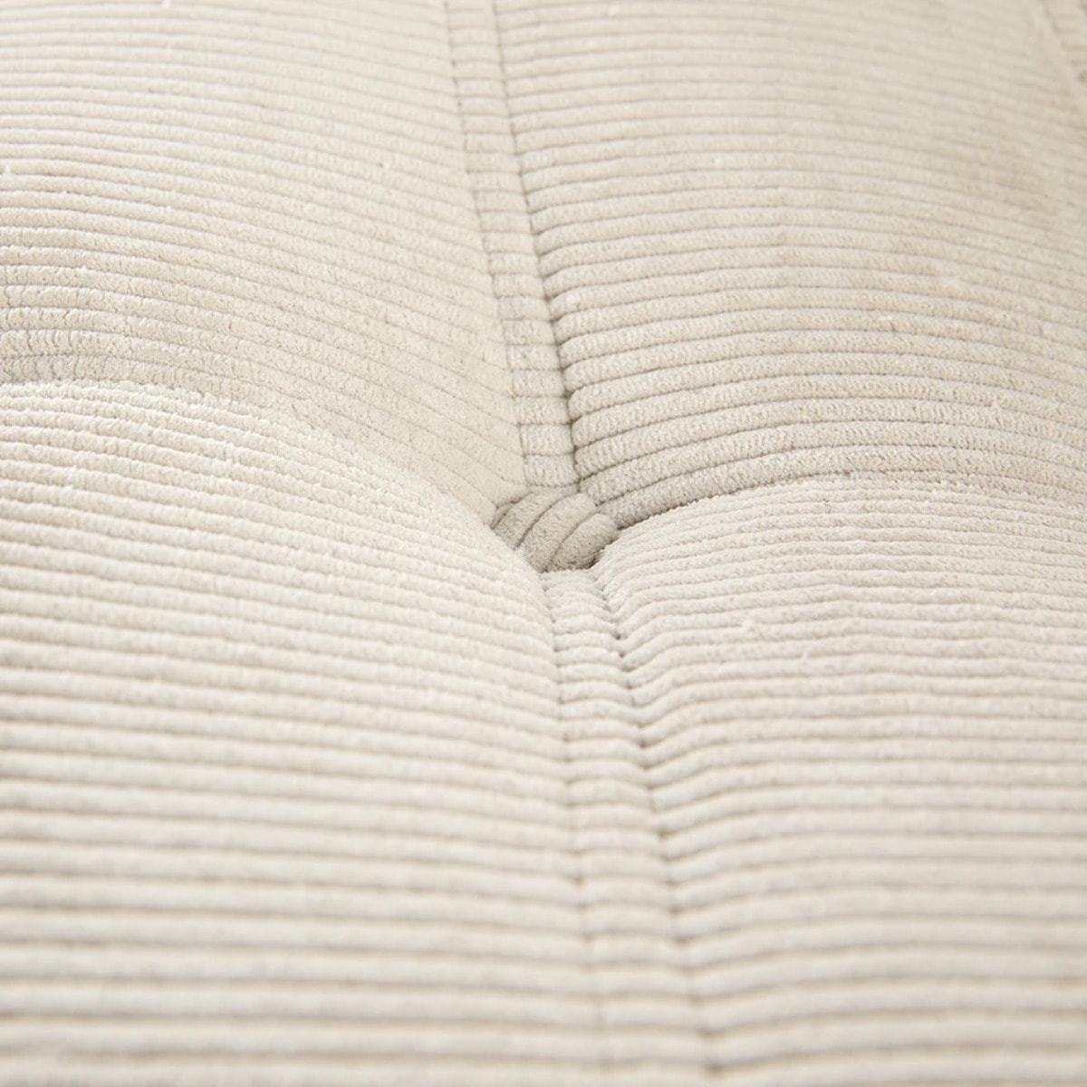 EMILE - Fauteuil en velours côtelé crème