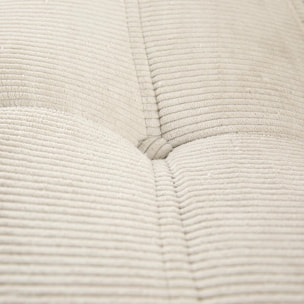 EMILE - Fauteuil en velours côtelé crème