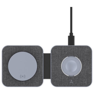 Chargeur ADEQWAT sans fil MagSafe 2 en 1 plat pliable 15W