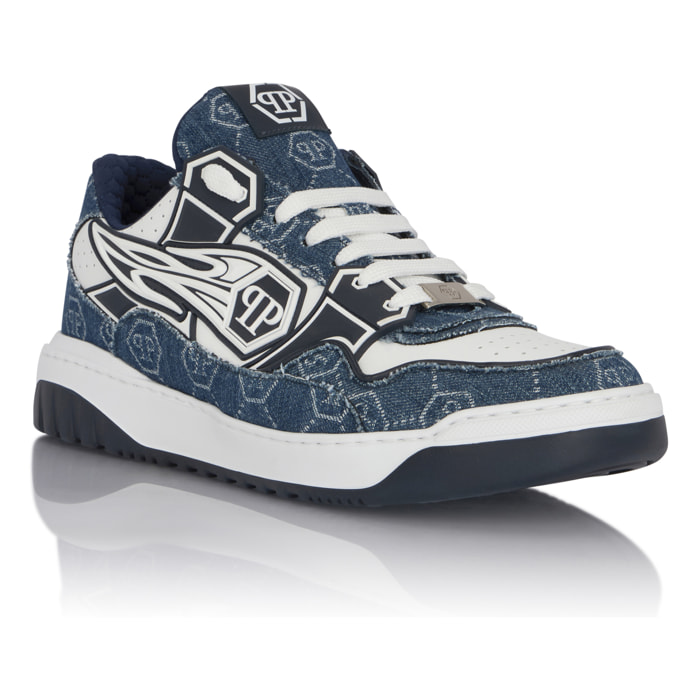 PHILIPP PLEIN Low-Top Sneakers Moonwalker Denim