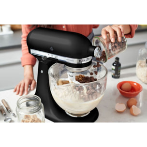 Robot pâtissier KITCHENAID 5KSM125EBM Artisan, Noir, 4,8 L, bol avec poignée, 300 watts