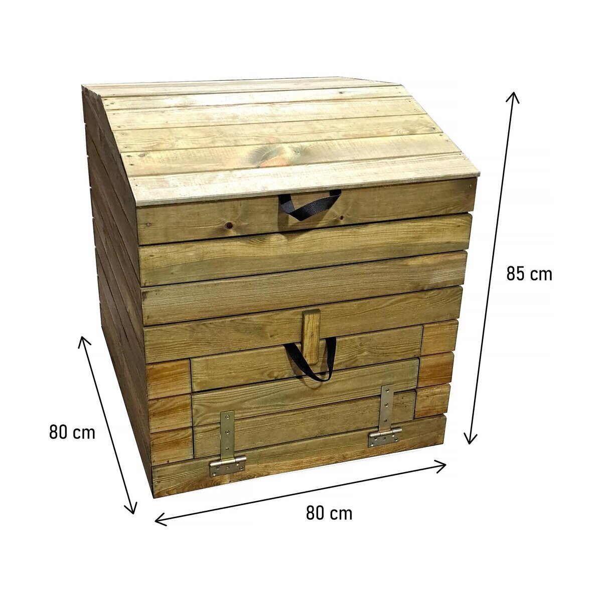 Composteur en bois 500L "Douglas" 80 x 80 x 85 cm