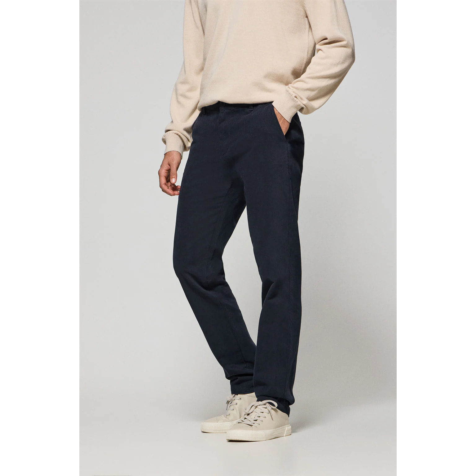 Pantaloni chino Vanya blu marino con ricamo Polo Club