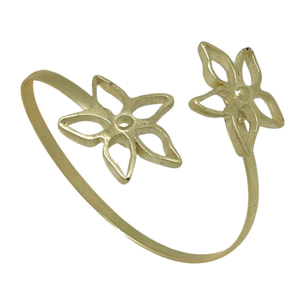 Pulsera brazalete fino IrregularBlom Doble dorado (latón) ajustable
