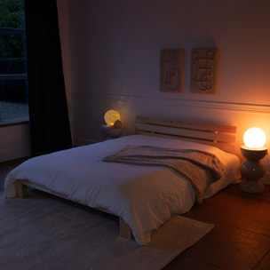 Lit en bois avec tête de lit 160x200cm FINN