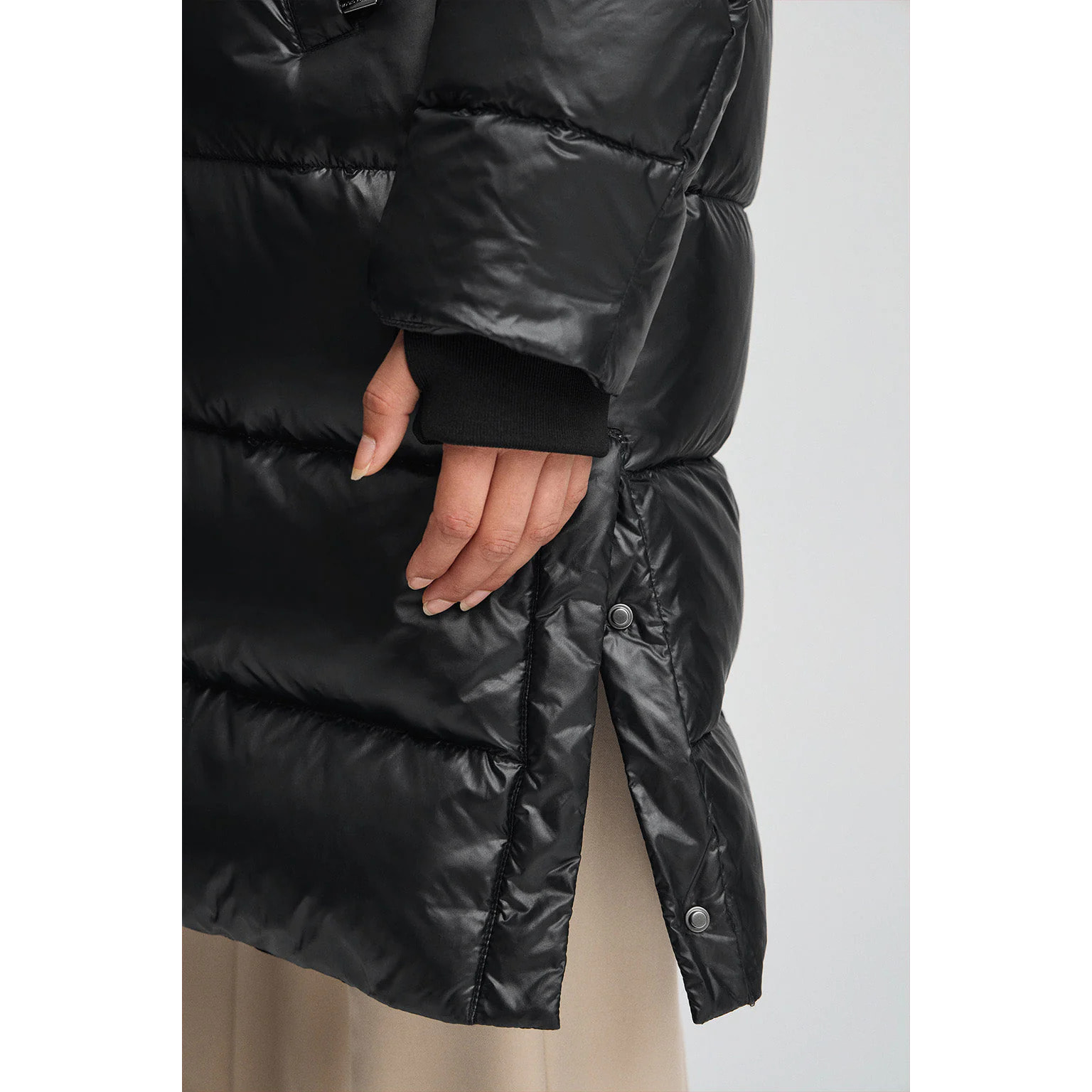 Chaqueta de plumas Olena negra con logo Polo Club