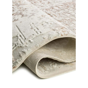 ORIS Alfombra abstracta con relieve beige, varias medidas disponibles.