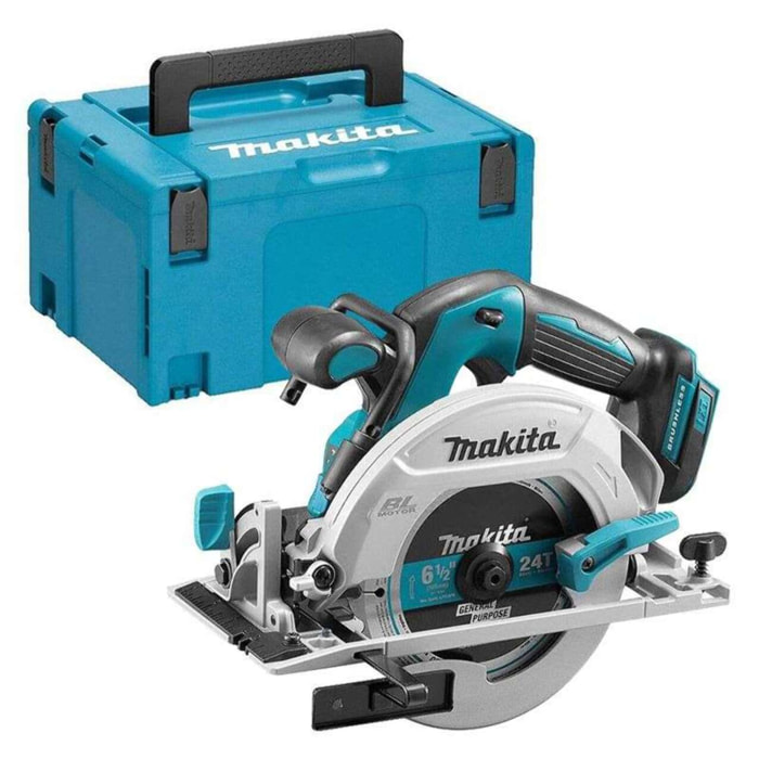 Scie circulaire 18V Ø165 mm - MAKITA - Sans batterie, ni chargeur - MakPac - DHS680ZJ