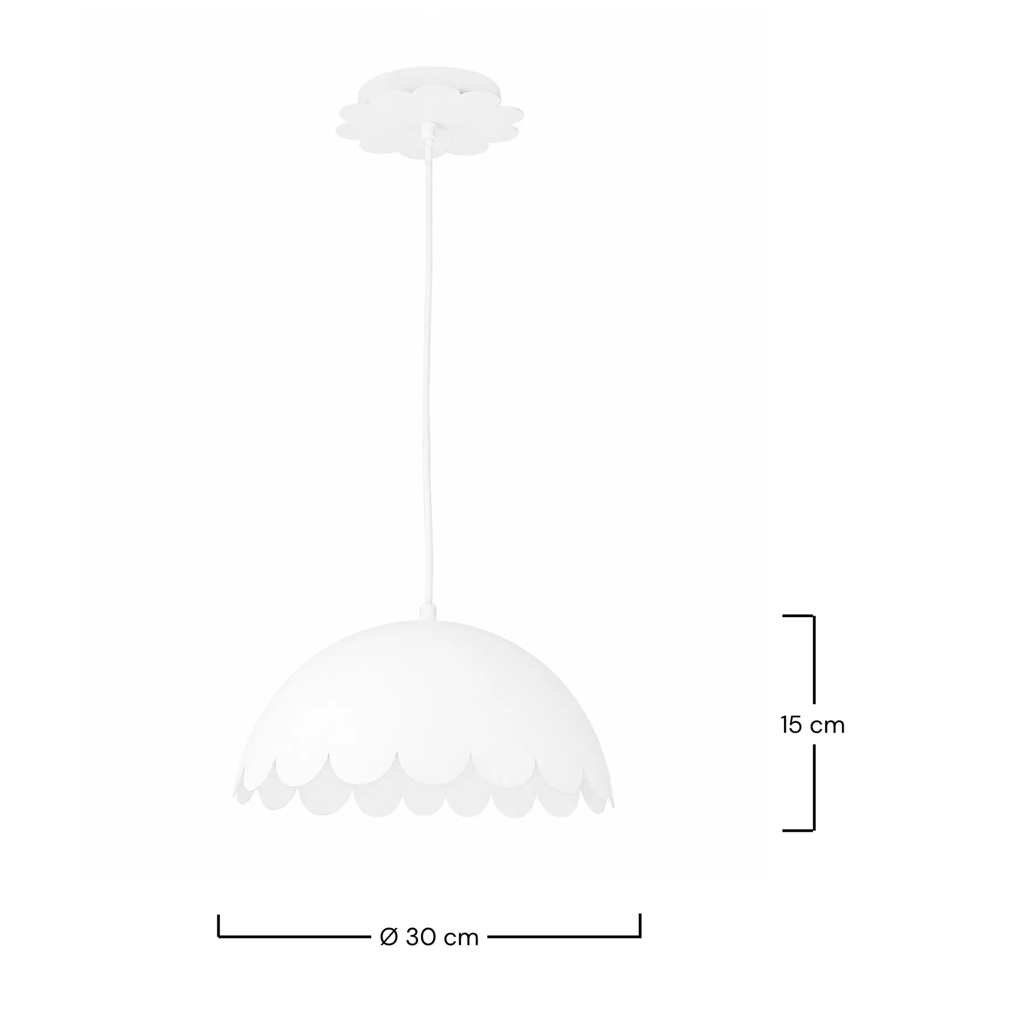 Suspension en métal blanc D30 cm - Flow